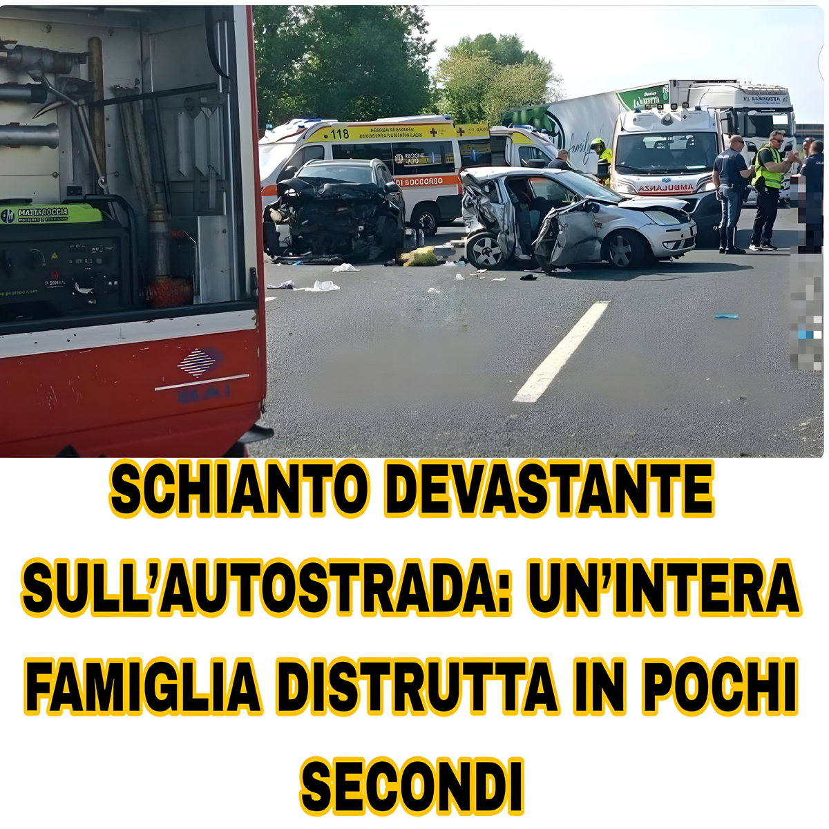 Tragedia sulla A1: muoiono padre e figlio di 8 anni, gravi la madre e la sorellina