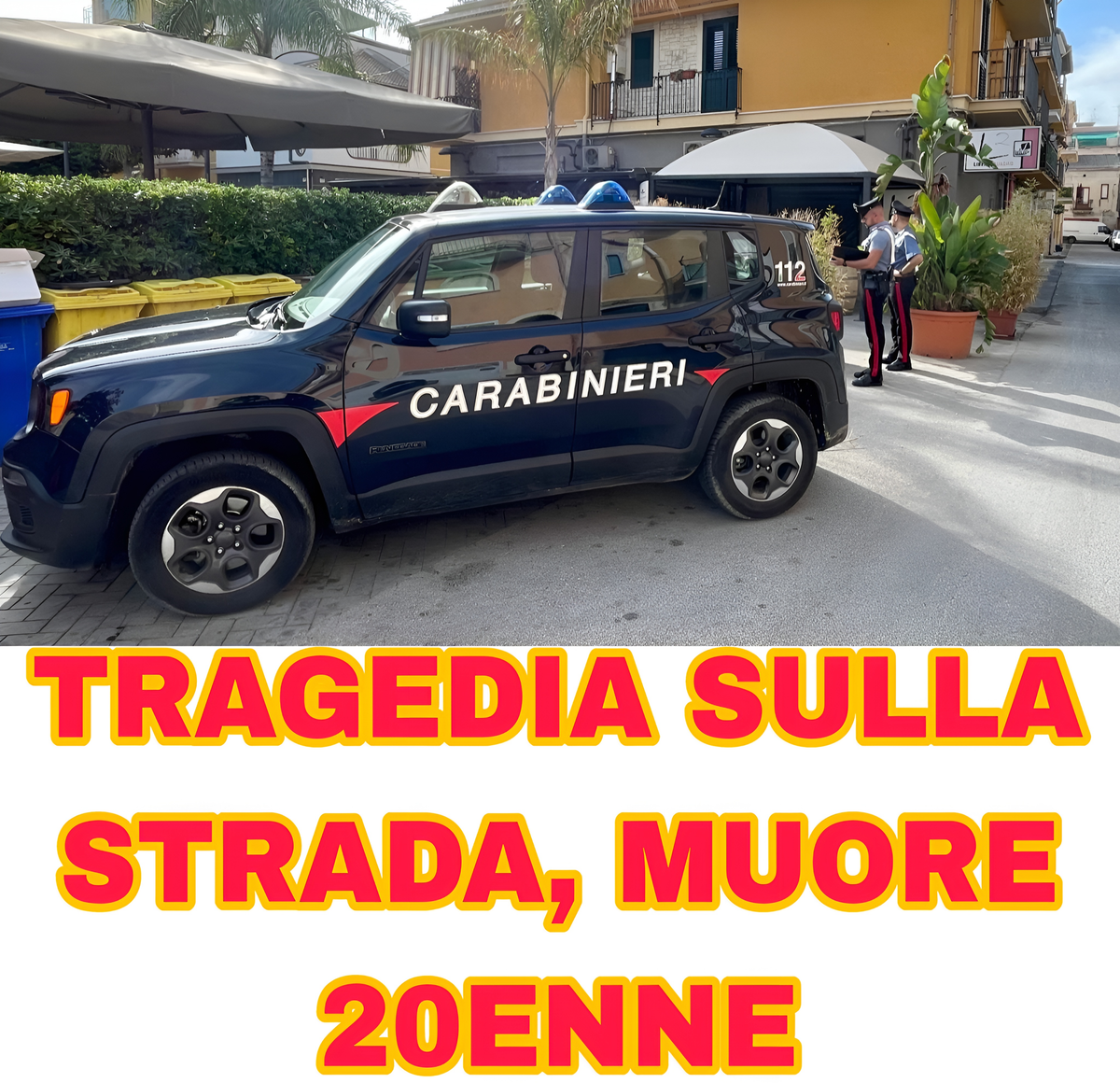Ancora sangue sulle strade: Giulio Massimino muore a 20 anni in un terribile incidente
