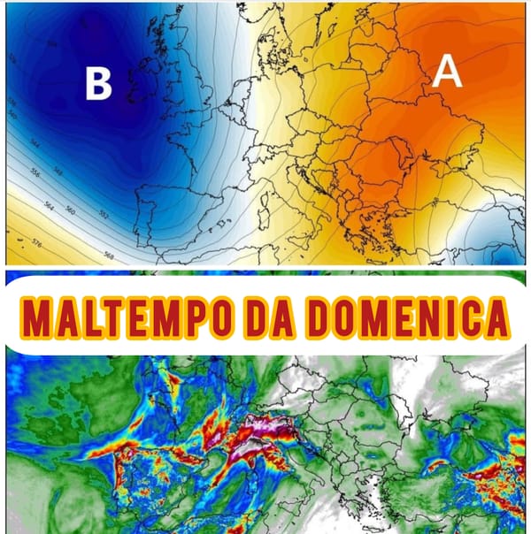 METEO – Maltempo in arrivo: piogge persistenti al Nord e in Toscana fino a giovedì