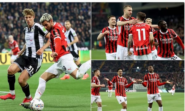 Serie A, 32ª giornata: il Milan travolge l’Udinese 4-0. Domenica il derby Lazio-Roma