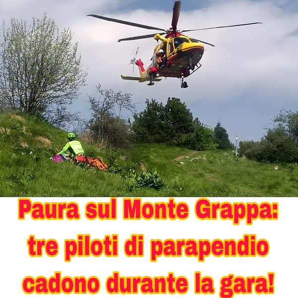 Monte Grappa, tragedia sfiorata durante il Trofeo delle Regioni: tre parapendisti feriti