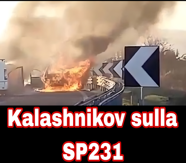 Assalto armato a un portavalori sulla SP231: usati Kalashnikov e auto incendiate