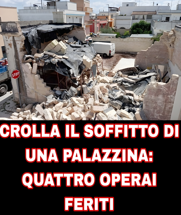 A Carmiano, in Salento, una casa in ristrutturazione è crollata